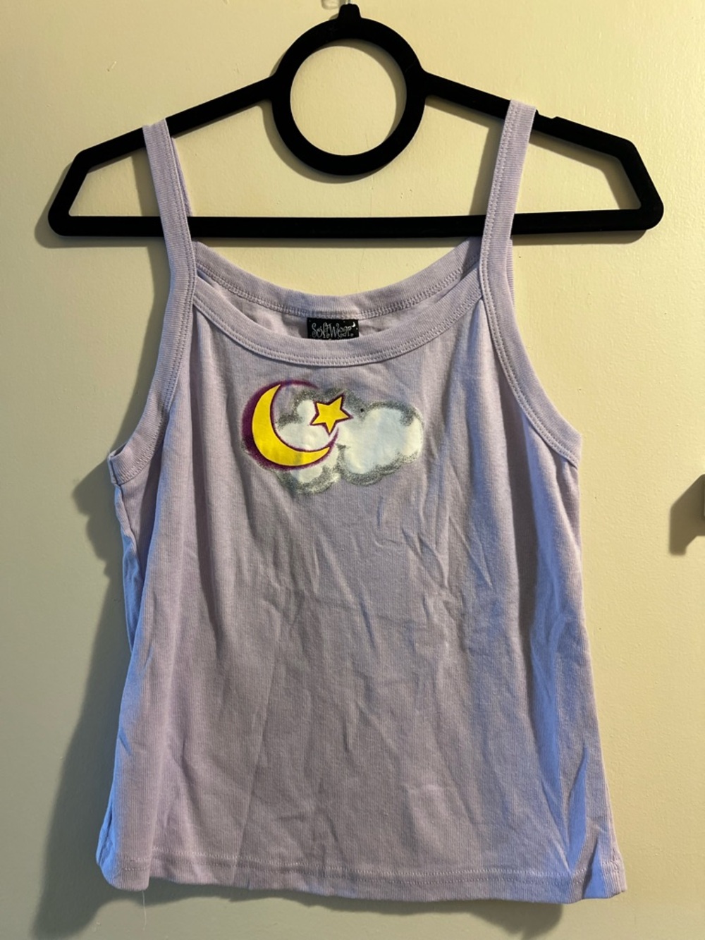 ☀️$5 flash sale ⭐️
 Lilac Graphic Tank with Moon & Star Patch